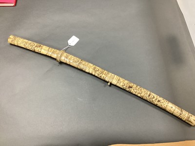Lot 475 - XIX Century Japanese Short Sword and Scabbard,...