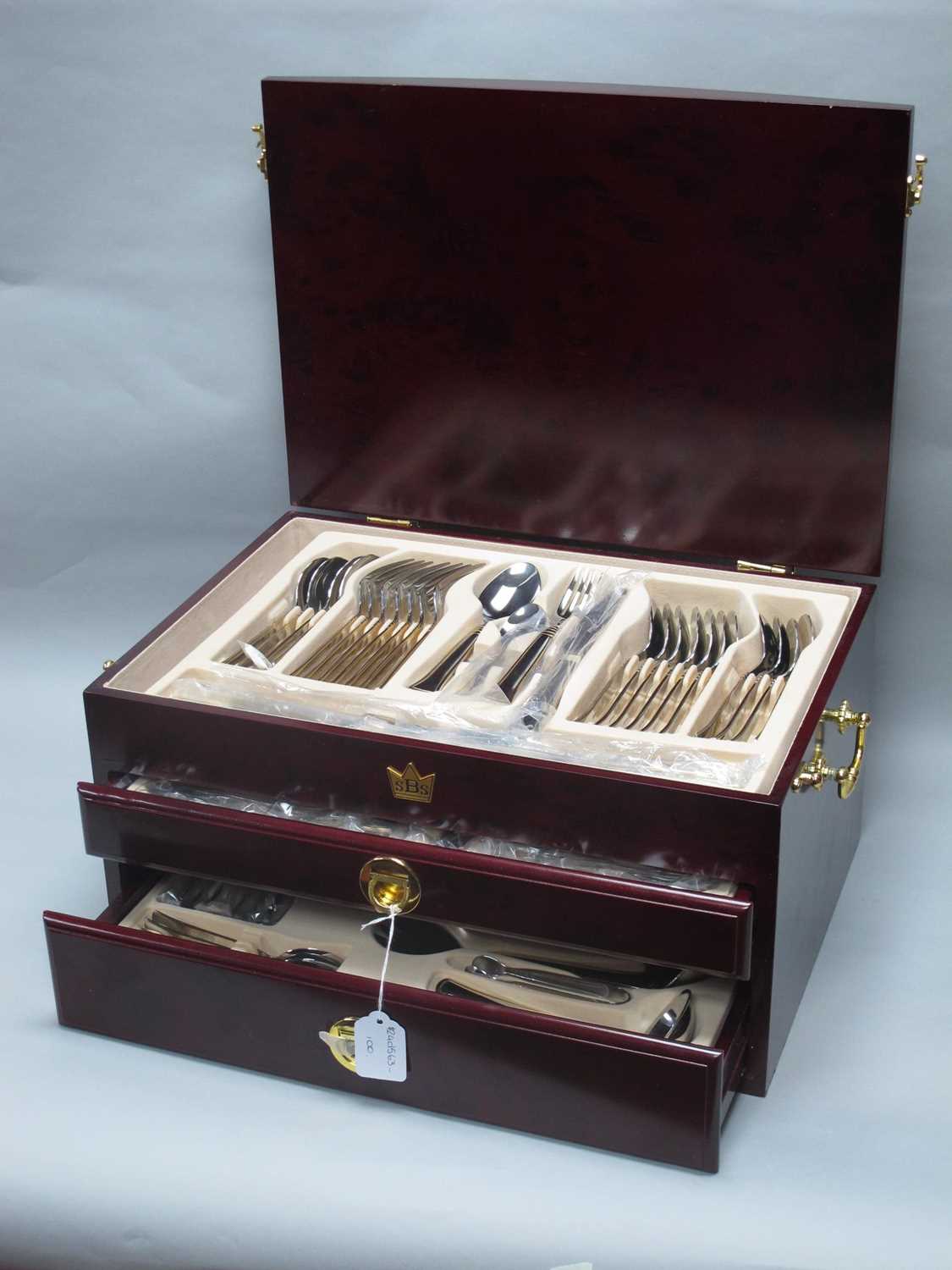 Lot 4 - SBS; A Cased Eight Setting Canteen of Cutlery,...