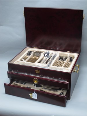 Lot 4 - SBS; A Cased Eight Setting Canteen of Cutlery,...