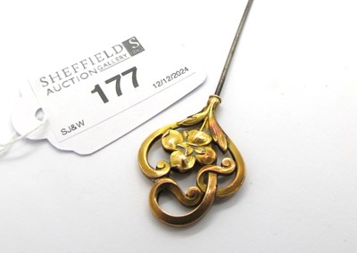 Lot 177 - Titre Fix; A Gilt Coloured Art Nouveau Topped...