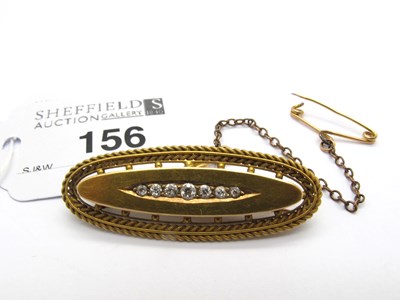 Lot 156 - A Victorian Diamond Set Mourning Brooch, the...