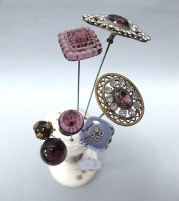 Lot 192 - A Collection of Antique and Later Hatpins, to...