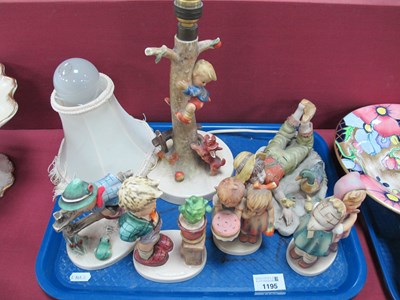Lot 1195 - A Hummel Pottery Table Lamp Base "Culprits",...