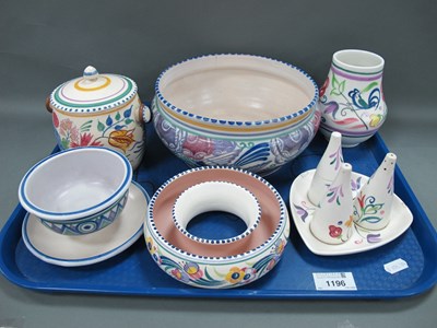 Lot 1196 - Poole Pottery, KZ Art Deco terracotta bowl on...