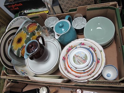 Lot 1003 - Denby Stoneware Hot water 1½ and ¾ Pint Jugs,...