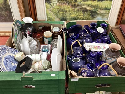 Lot 1015 - Pair of Mettlach Vases (one dam), Worcester...