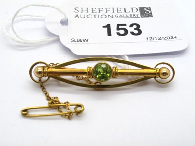 Lot 153 - An Antique Etruscan Style Stone Set Bar Brooch,...