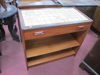 Lot 1545 - Teak Desk Circa 1970s, with 55 ceramic tile...
