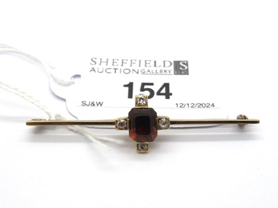 Lot 154 - A Modernist Style Diamond and Stone Set Brooch,...