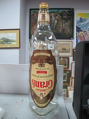 Lot 1392 - Grants 4.50 Litre Whisky Bottle, of triangular...