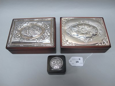 Lot 29 - Carrs; A Hallmarked Silver Mounted Trinket Box,...