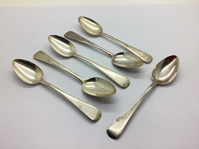 Lot 28 - A Set of Six Georgian Hallmarked Silver...