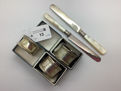 Lot 13 - A Pair of Victorian Hallmarked Silver Napkin...