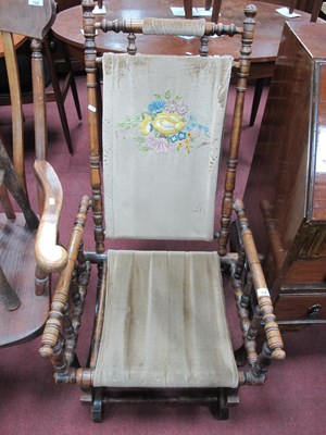 Lot 1521 - Late XIX/early XX century American rocking...