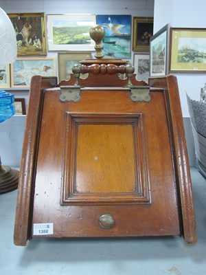 Lot 1388 - Early XX century walnut coal scuttle with a...