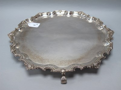 Lot 79 - A Hallmarked Silver Salver, Adie Brothers Ltd,...