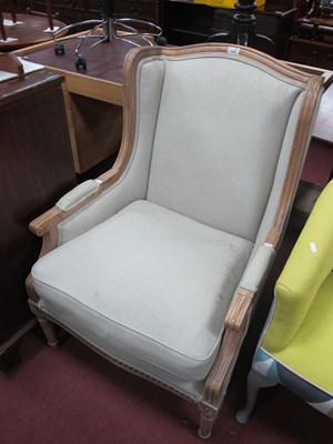 Lot 1525 - French Style Armchair, with reeded scroll arms...