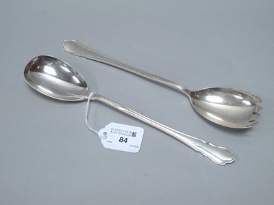 Lot 84 - A Pair of Hallmarked Silver Salad Servers,...