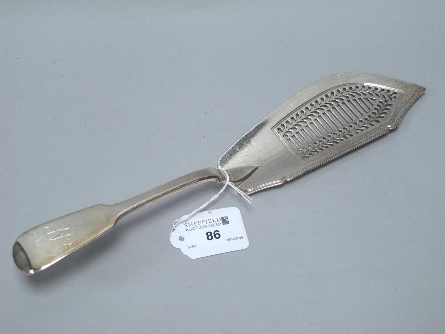 Lot 86 - A Georgian Hallmarked Silver Fiddle Pattern...