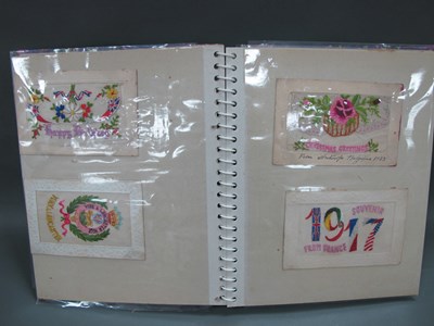 Lot 1362 - Embroidered World War One post-cards...