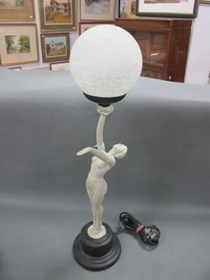 Lot 1394 - A Mid to Late XX Century Art Deco Style Lamp,...