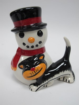 Lot 1228 - Lorna Bailey - Best Friends (Snowman and Cat),...