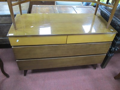 Lot 1546 - Mid- XX Century Walnut Chest of Drawers, two...