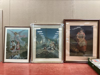 Lot 1004 - Guardian Angel Prints (x 2). Apple Seller 58 x...