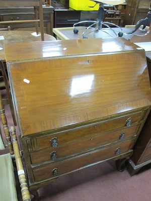 Lot 1522 - 1920s Mahogany Bureau, with fall front over...