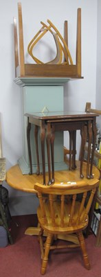 Lot 1496 - Pair of Pine Kitchen Chairs and Circular...