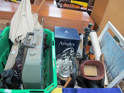 Lot 1068 - Typewriter, Kiwi clock, Swift binoculars,...