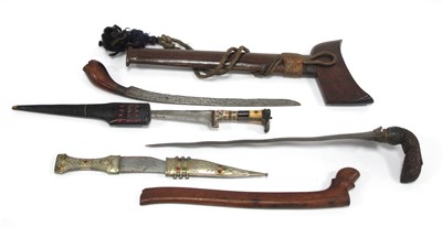 Lot 1338 - Kris - Indonesian/Malayan, with silvered blade,...