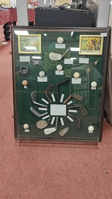 Lot 1413 - Late XX Century Golf Montage, featuring club...