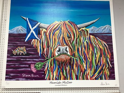 Lot 1464A - Steven Brown, Canvas print limited edition...