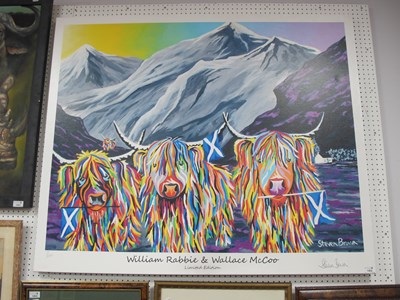 Lot 1452 - Steven Brown, Canvas print limited edition...
