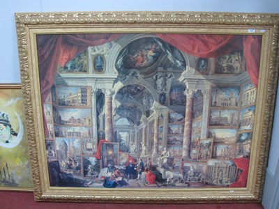 Lot 1421 - After, Giovanni Poolo Pannini Print, Gallery...