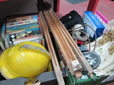 Lot 1094 - Fireman's helmet, Riding hat, antique...