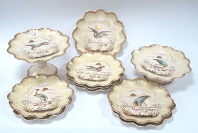 Lot 1197 - Ivory Pottery Dinner Service, each hand...