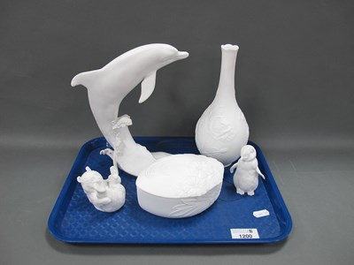 Lot 1200 - Kaiser Dolphin, 22cm high, Vale lidded box,...
