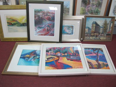 Lot 1447 - Impressionist French Street Scene, oil on...