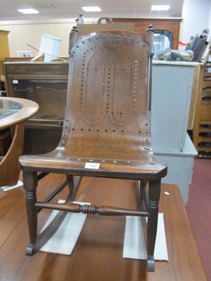 Lot 1508 - Early XX Century Stained Beech Rocking Chair,...