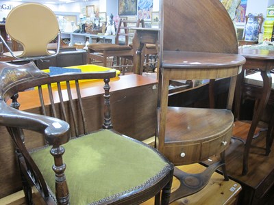 Lot 1491 - XIX Century Mahogany Corner Washstand, with...