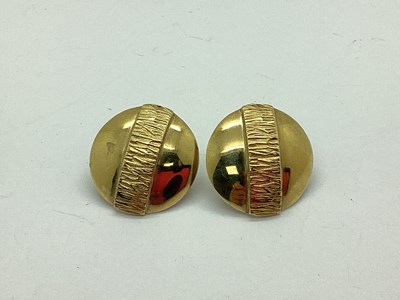Lot 86 - A Pair of Modern 9ct Gold Earrings, of...