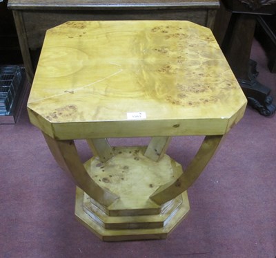 Lot 1531 - An Art Deco Style Lamp Table, with octagonal...