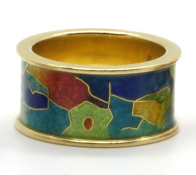 Lot 277 - Fred Rich Enamel Designs; A Modern 18ct Gold...