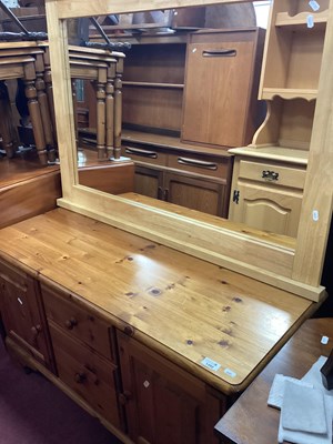 Lot 1492 - Ducal Pine Cabinet, with two central drawers,...