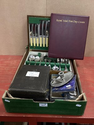 Lot 1017 - Oak Canteen of Cutlery (Roberts, Dore,...