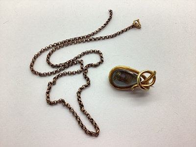 Lot 80 - A Victorian Mourning Brooch, of teardrop shape,...