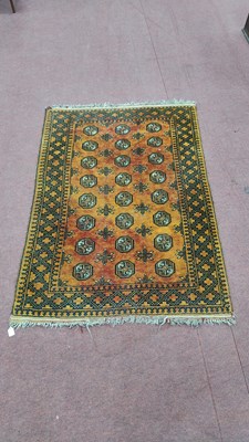 Lot 1530 - Middle Eastern Wool Rug, with three lines of...