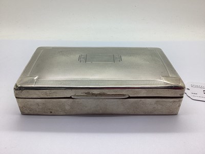 Lot 30 - A Hallmarked Silver Cigarette Box, T&S,...